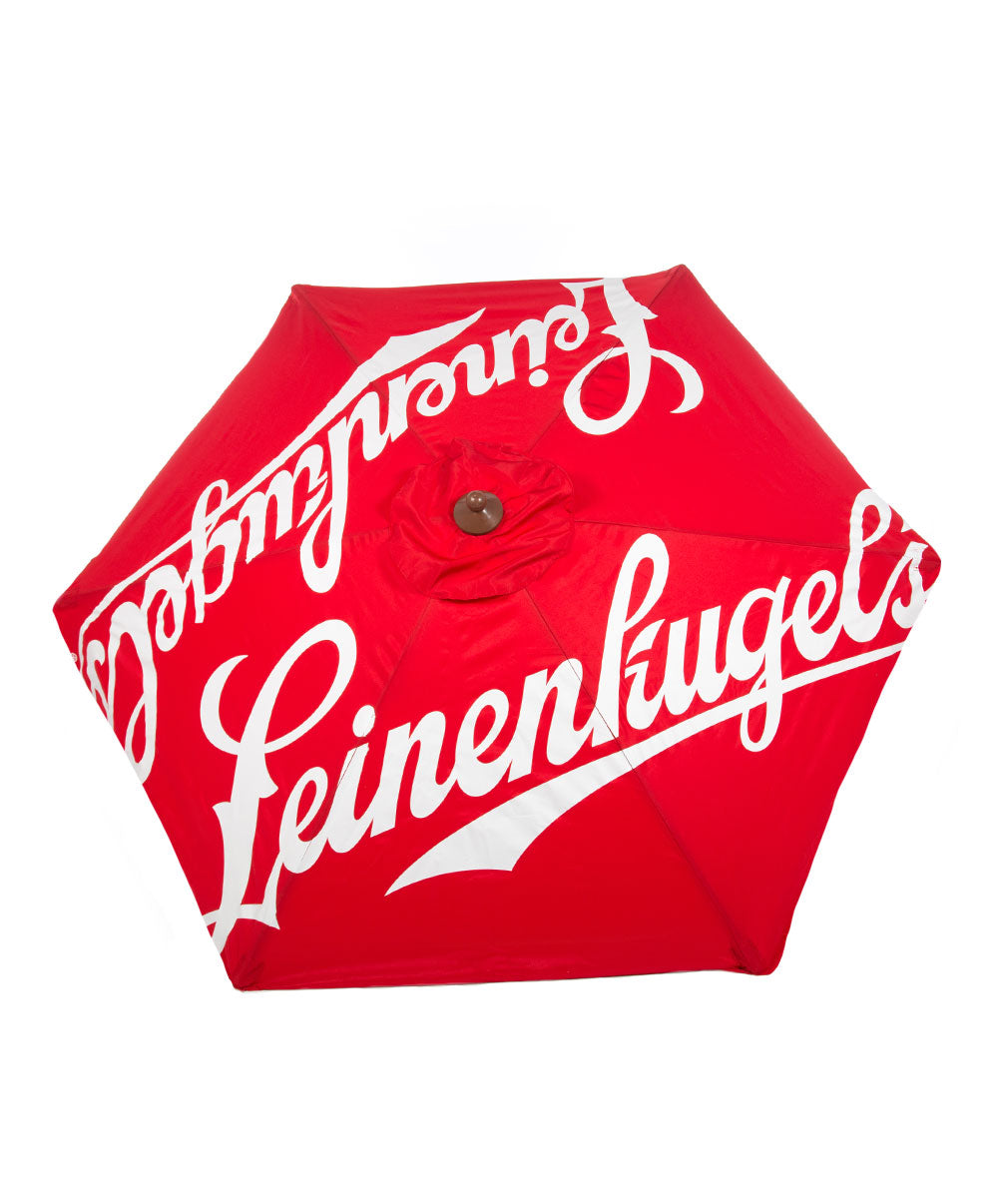 logo on patio umbrella Phonetic Market Patio Umbrella – Leinie Lodge