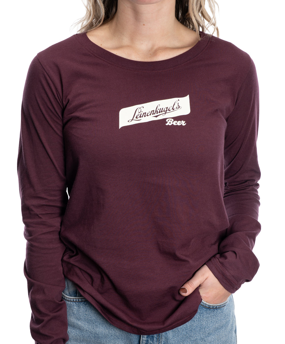 Ladies Maroon LS Tee