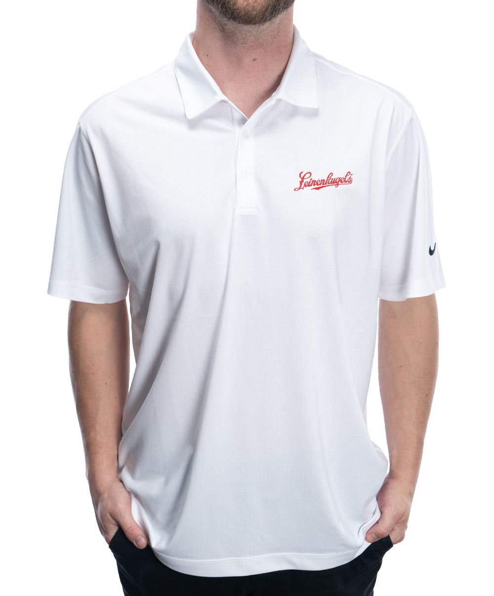 WHITE NIKE DRI-FIT POLO