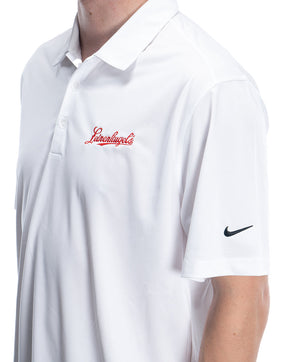 WHITE NIKE DRI-FIT POLO