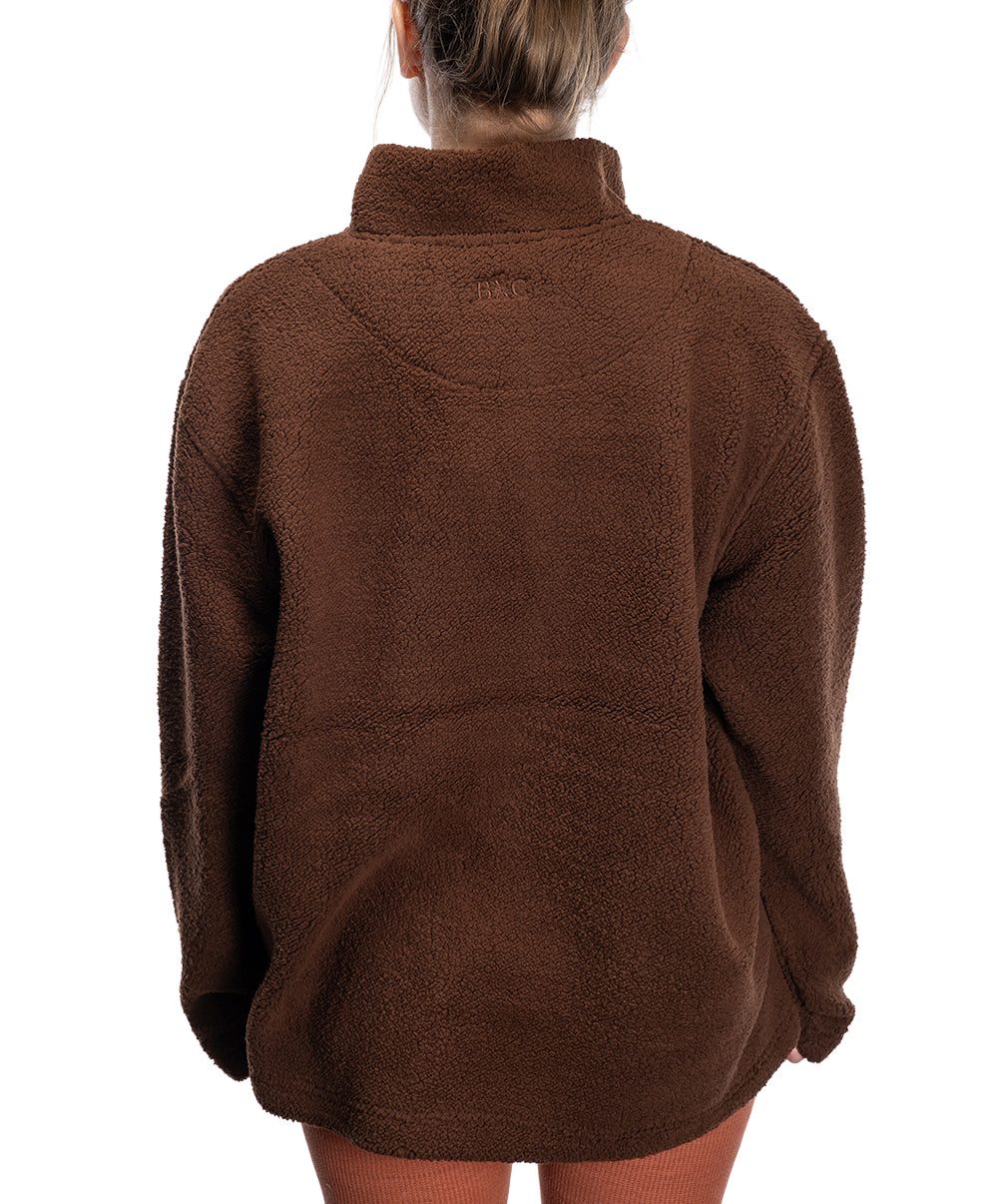 Espresso Fleece Qtr Zip