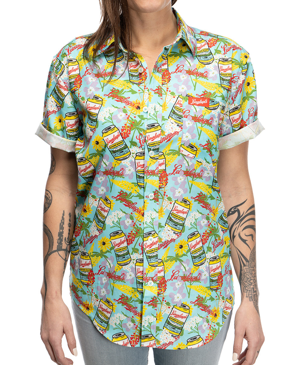 FLORAL SHANDY BUTTON UP