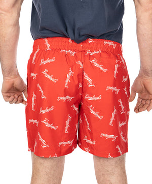 RED LEINENKUGELS BOARD SHORTS