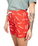 RED LEINENKUGELS BOARD SHORTS