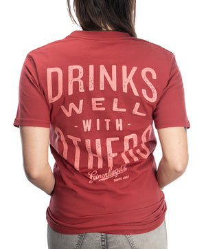 DRINKS WELL RED TEE