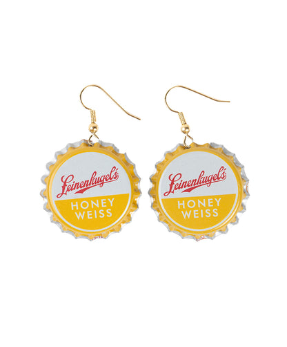 BOTTLE CAP EARRINGS HONEY WEISS