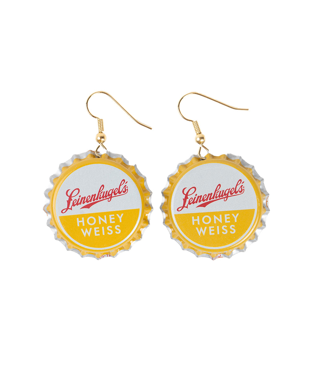 BOTTLE CAP EARRINGS HONEY WEISS