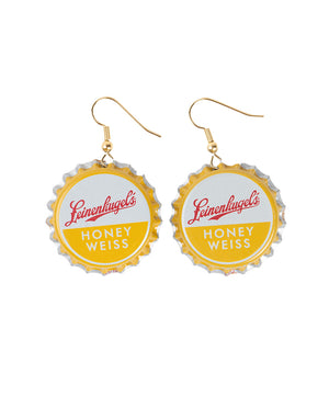 BOTTLE CAP EARRINGS HONEY WEISS