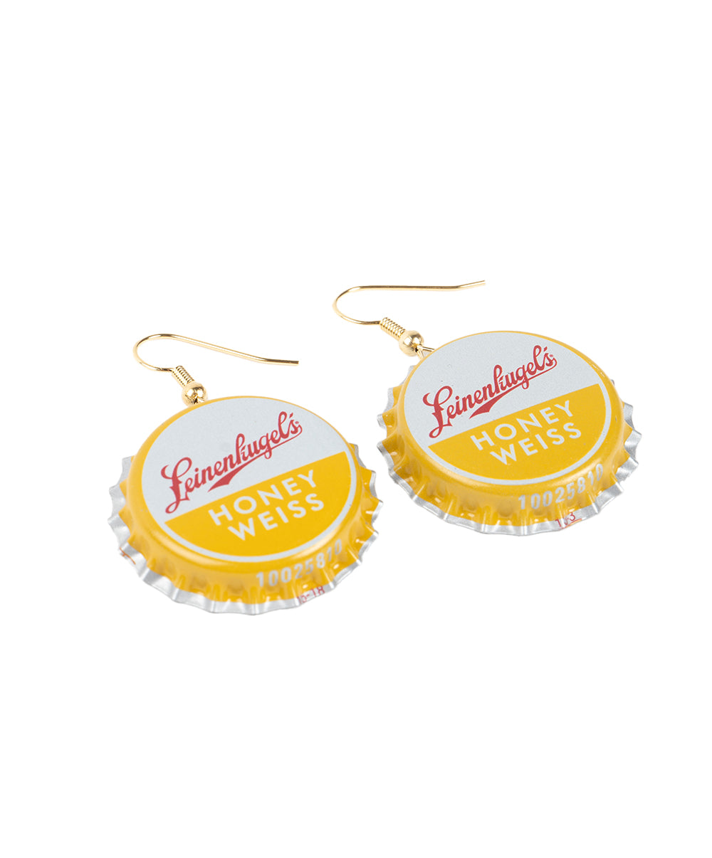 BOTTLE CAP EARRINGS HONEY WEISS