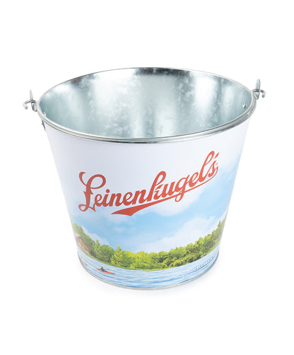 CANOE ON THE LAKE METAL BUCKET