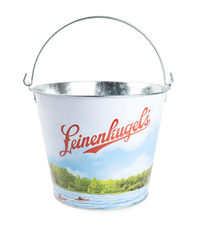 CANOE ON THE LAKE METAL BUCKET