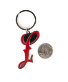 L METAL KEYRING