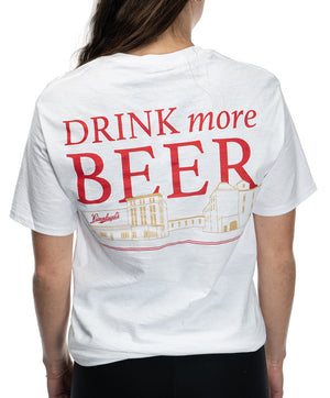 DRINK MORE BEER WHITE TEE