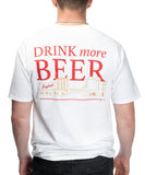 DRINK MORE BEER WHITE TEE