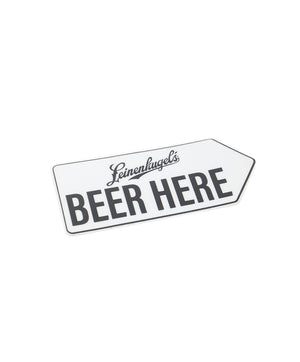 LARGE BEER HERE STICKER