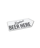 LARGE BEER HERE STICKER