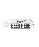 LARGE BEER HERE STICKER