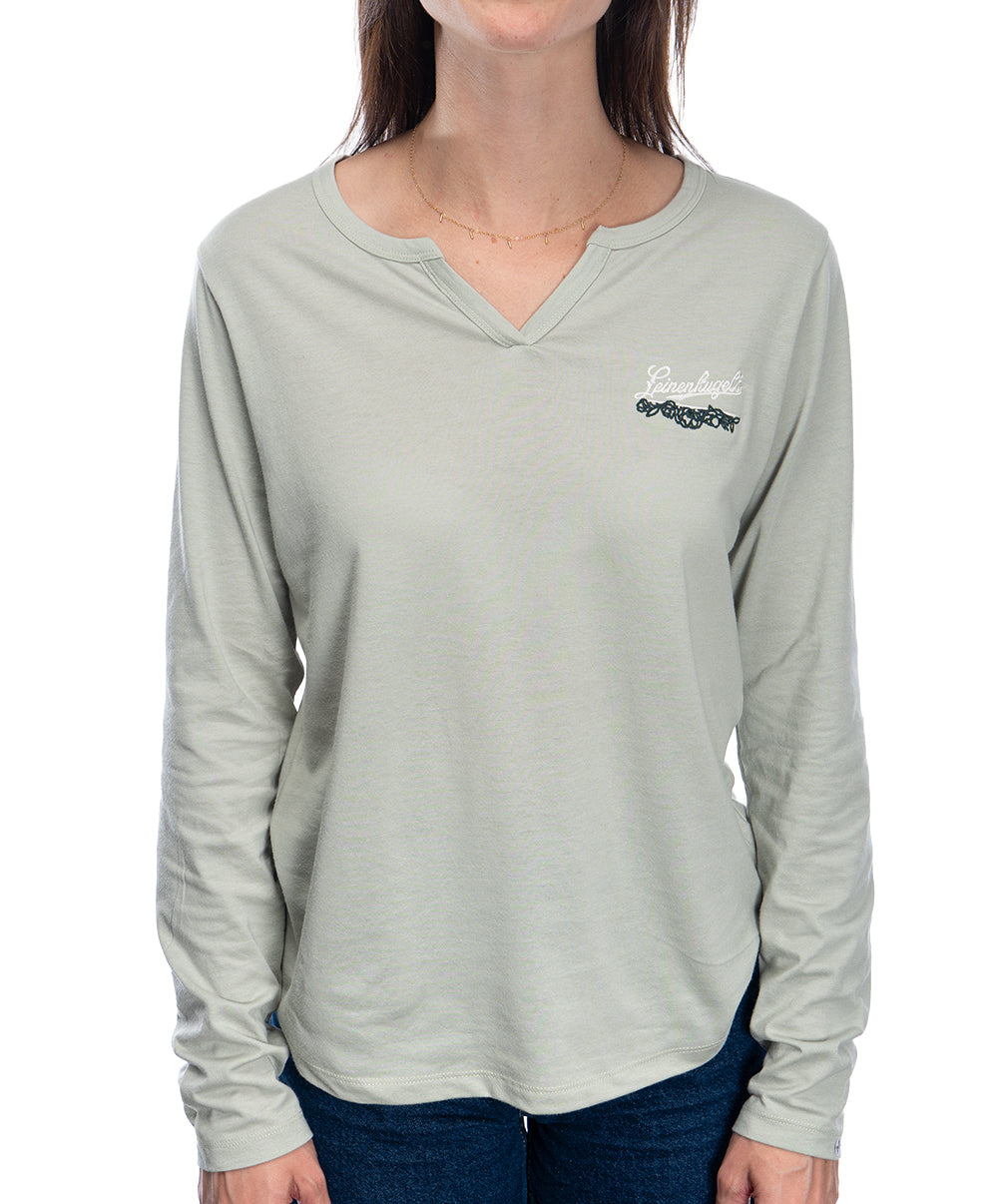 Ladies V Notch LS Tee