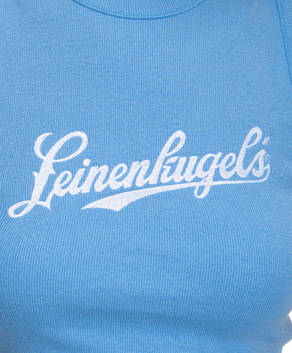 Ladies Blue Ribbed Tank
