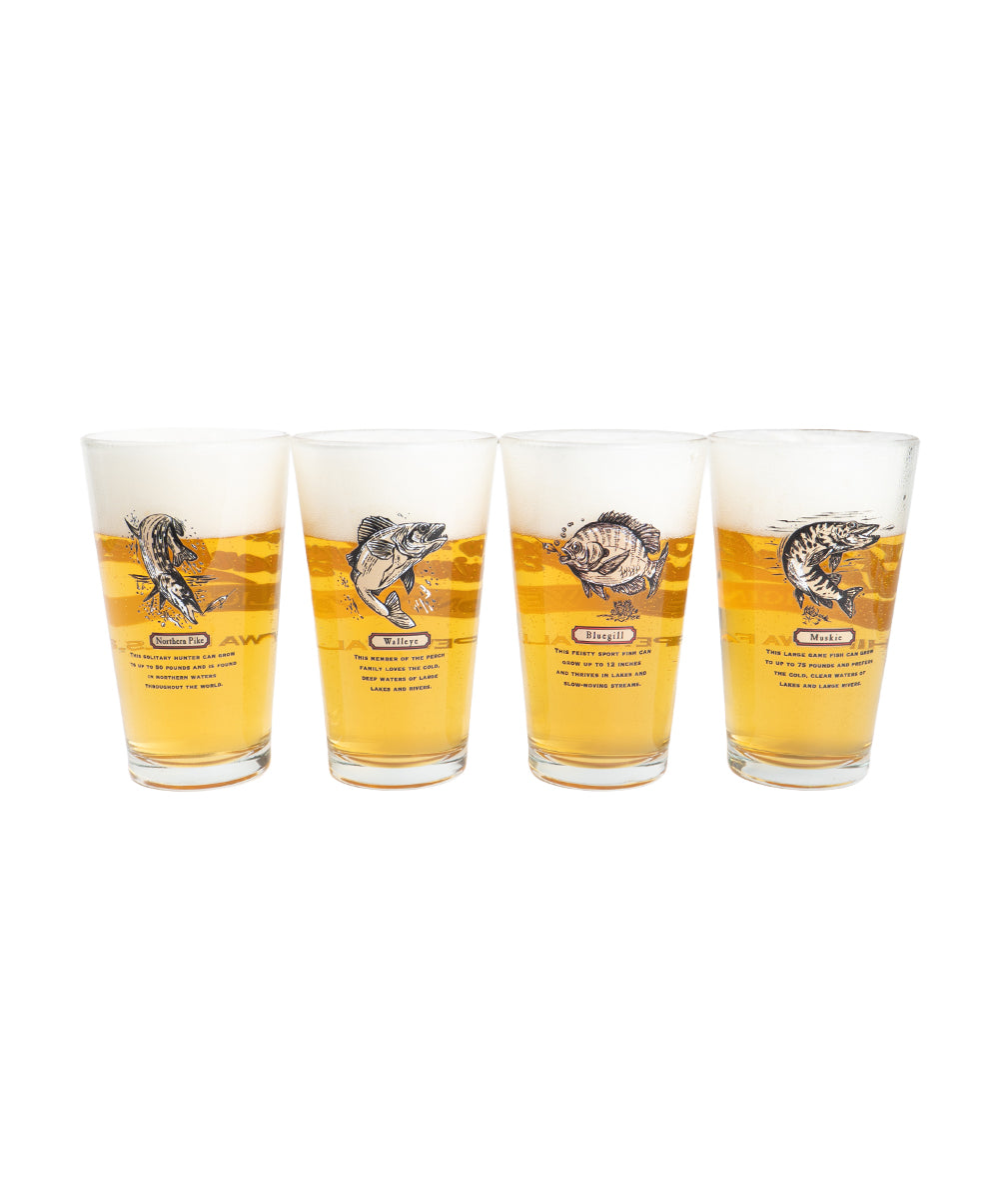 Fishing Pint Glass 4-Pack