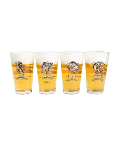 Fishing Pint Glass 4-Pack