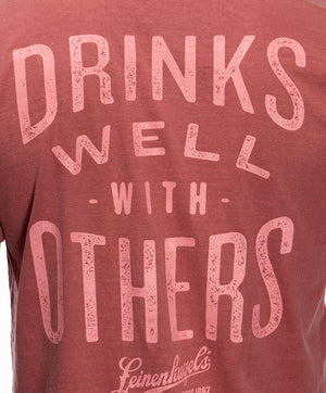 DRINKS WELL RED TEE