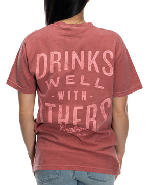 DRINKS WELL RED TEE