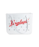 WHITE RUBBER TOTE