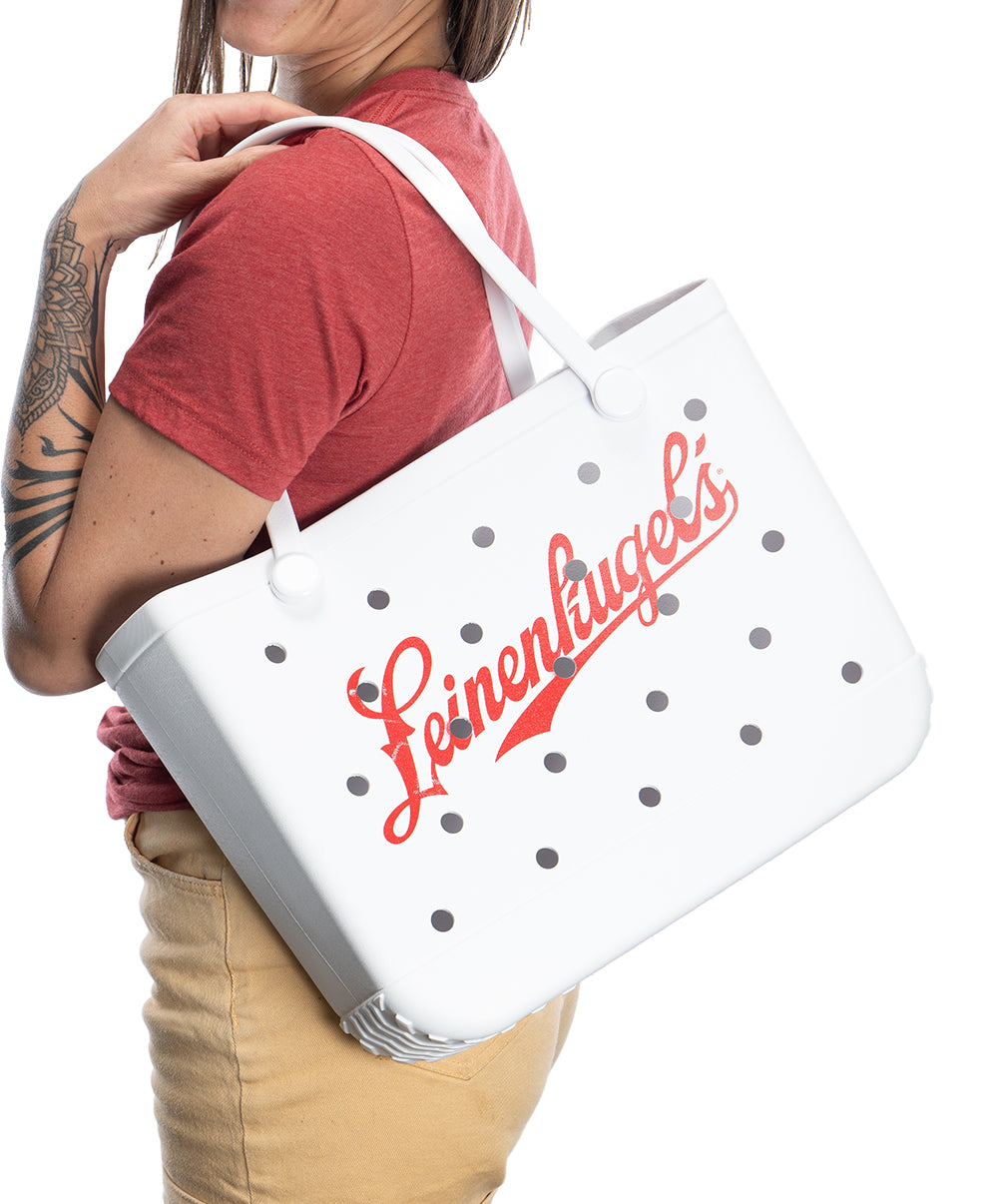 WHITE RUBBER TOTE