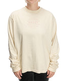 LADIES LS CREAM CREW TEE