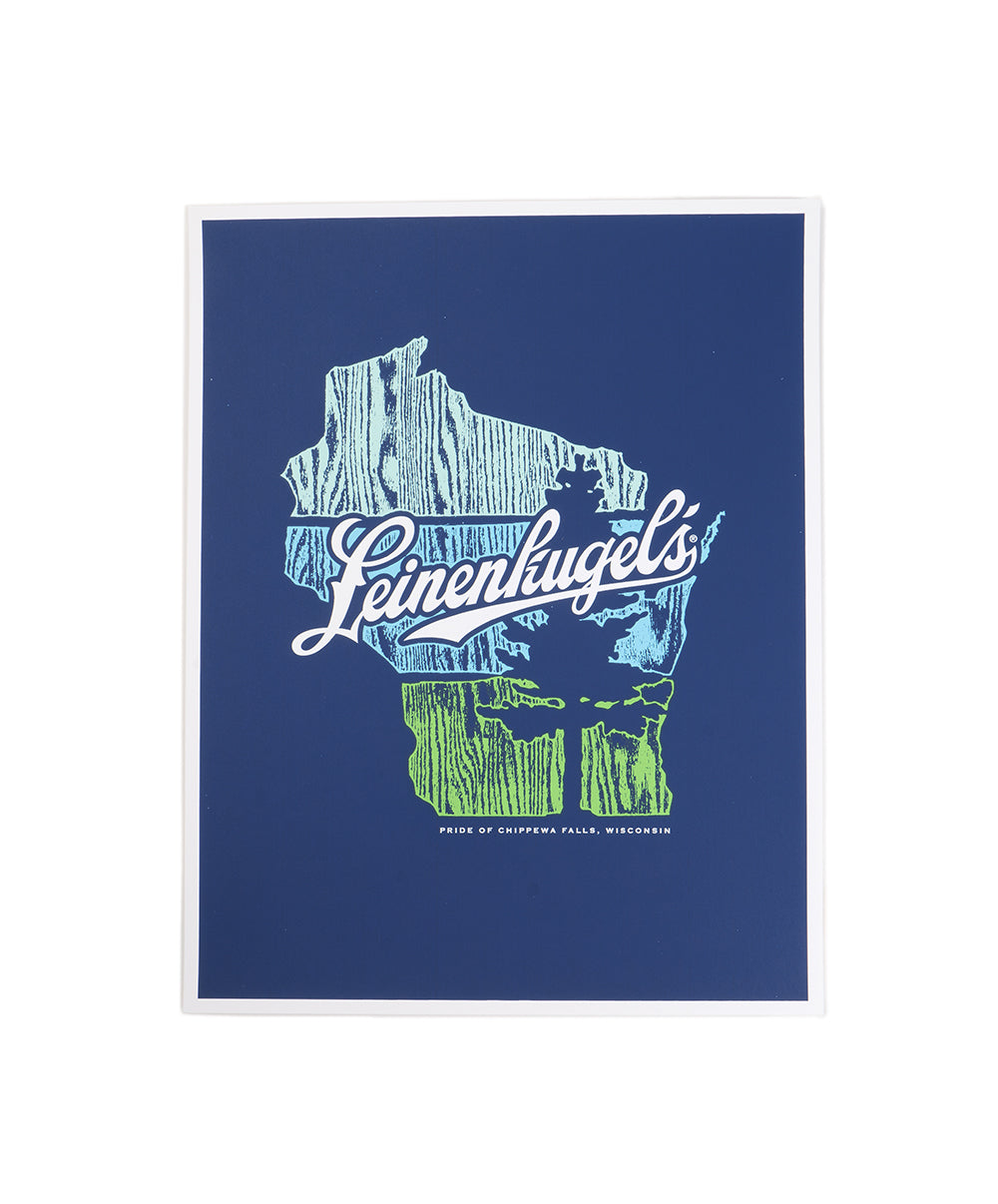 WISCONSIN WOODGRAIN POSTER