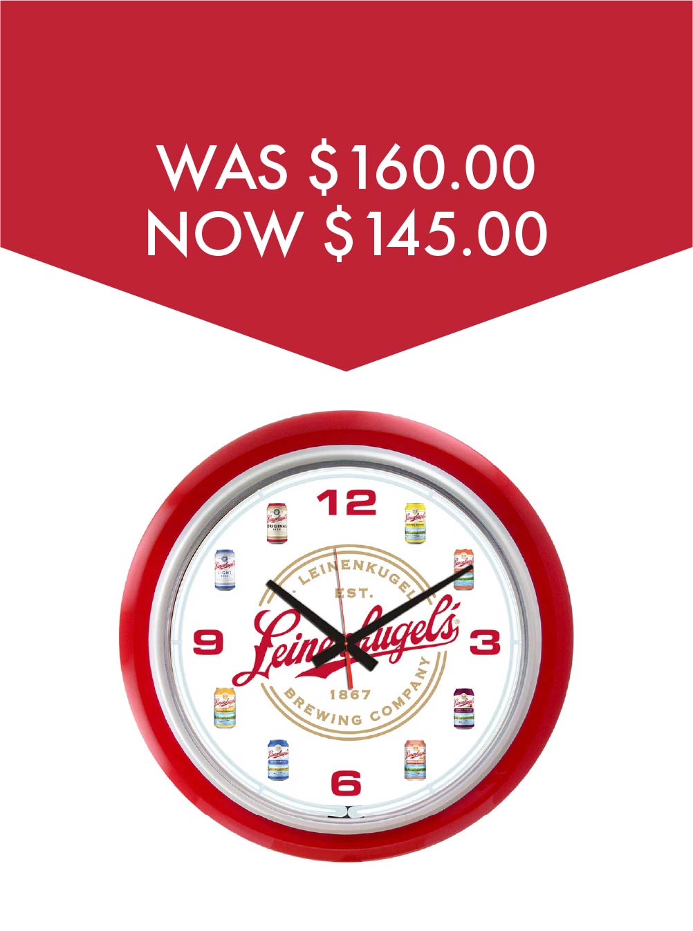 LEINIES NEON CAN CLOCK