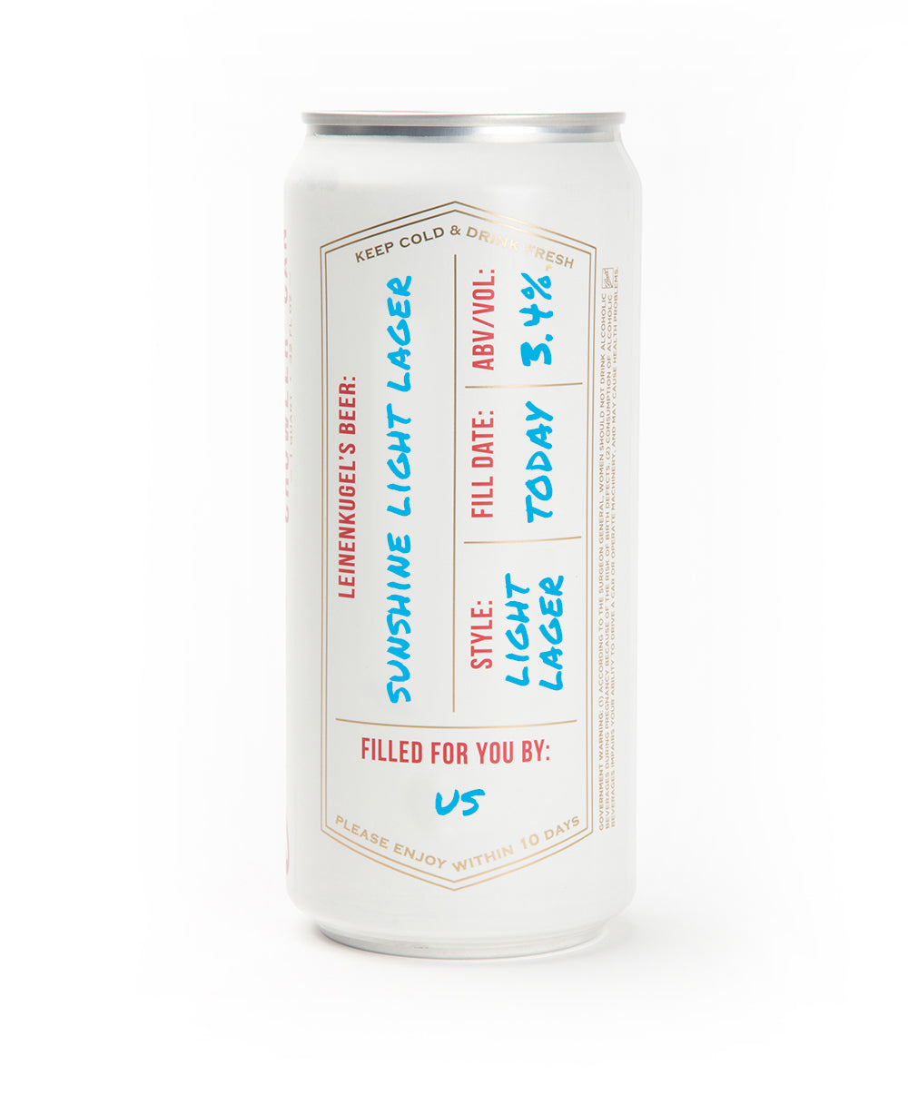 SUNSHINE LAGER CROWLER CAN