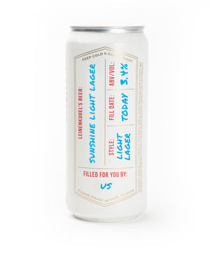 SUNSHINE LAGER CROWLER CAN