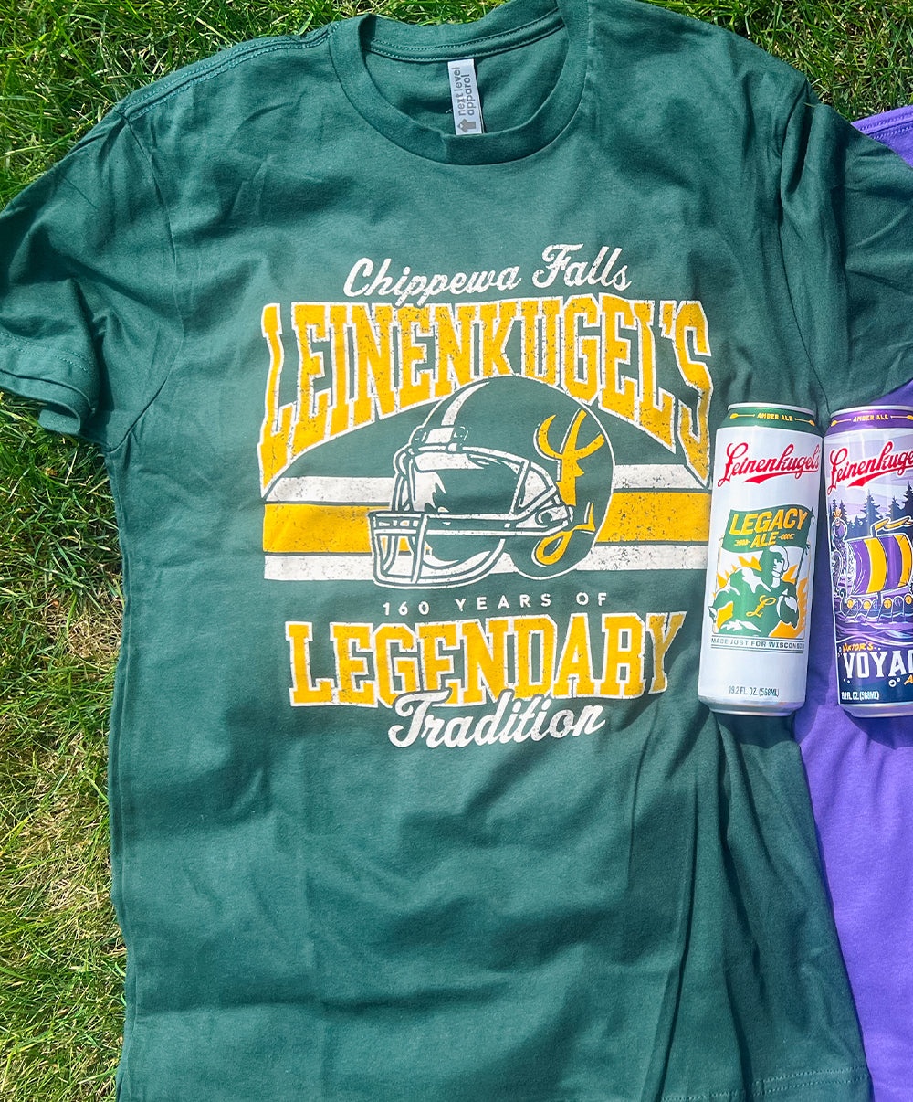 Green & Gold Football Tee