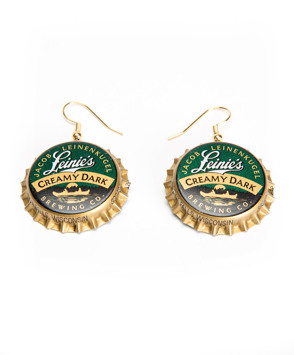 BOTTLE CAP EARRINGS LEINIE LIGHT