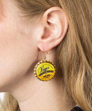 BOTTLE CAP EARRINGS LEINIE LIGHT