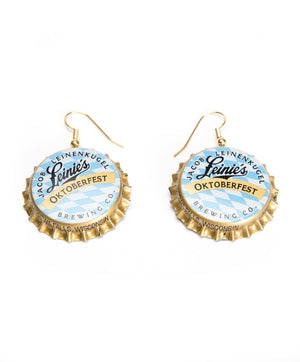 BOTTLE CAP EARRINGS LEINIE LIGHT