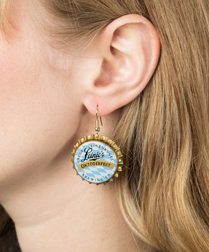 BOTTLE CAP EARRINGS LEINIE LIGHT