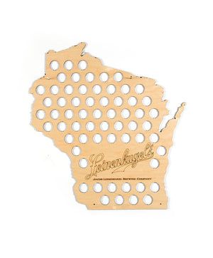 WISCONSIN BOTTLE CAP MAP