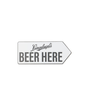 LARGE BEER HERE STICKER