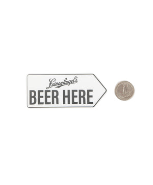 MINI BEER HERE STICKER