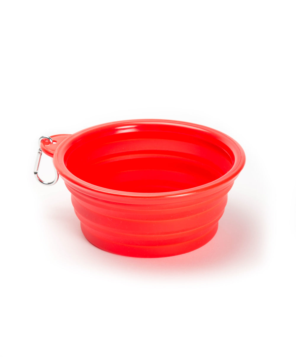 RED COLLAPSIBLE PET BOWL